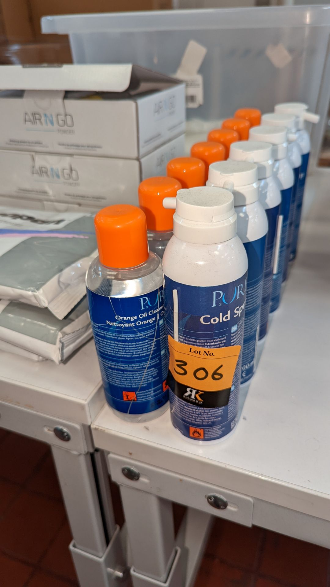 Mixed lot of consumables comprising bottles of orange oil cleaner, cold spray, chromatic alginate, W - Image 3 of 10