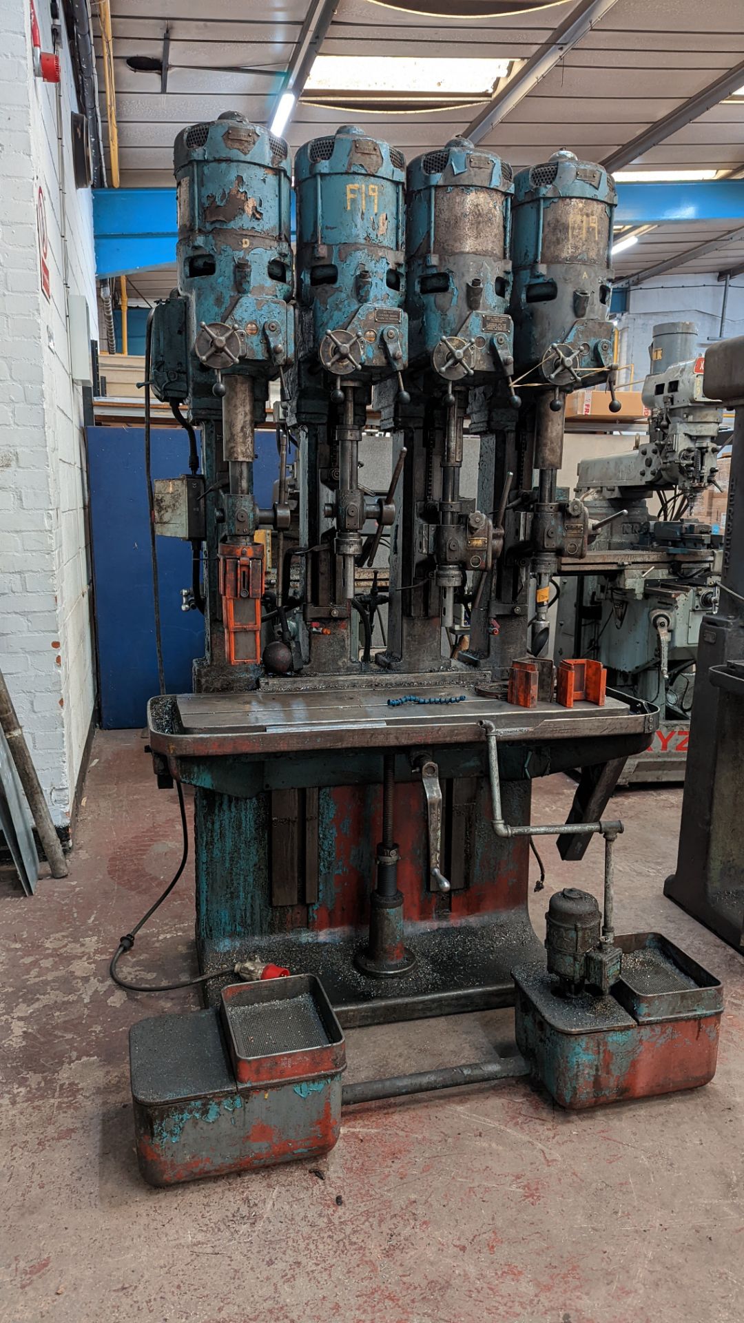 Brookhirst 4-head drill comprising steel table with 4 off Type 450/198M drill heads - Image 5 of 10