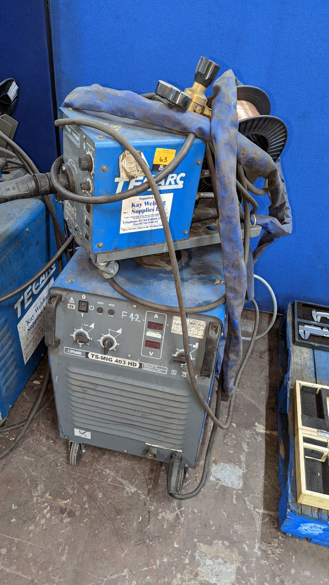 TEC arc welder model TS-MIG403HD plus model F41GO wire feed - Image 2 of 11