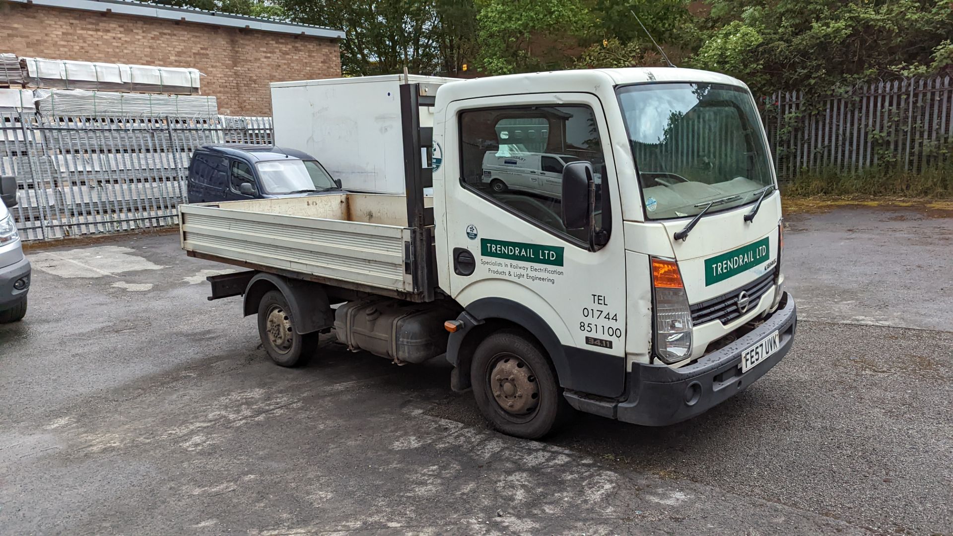 FE57 UVK Nissan Cabstar 34.11 S/C SWB 3.1m dropside, 5 speed manual gearbox, 2488cc diesel engine.