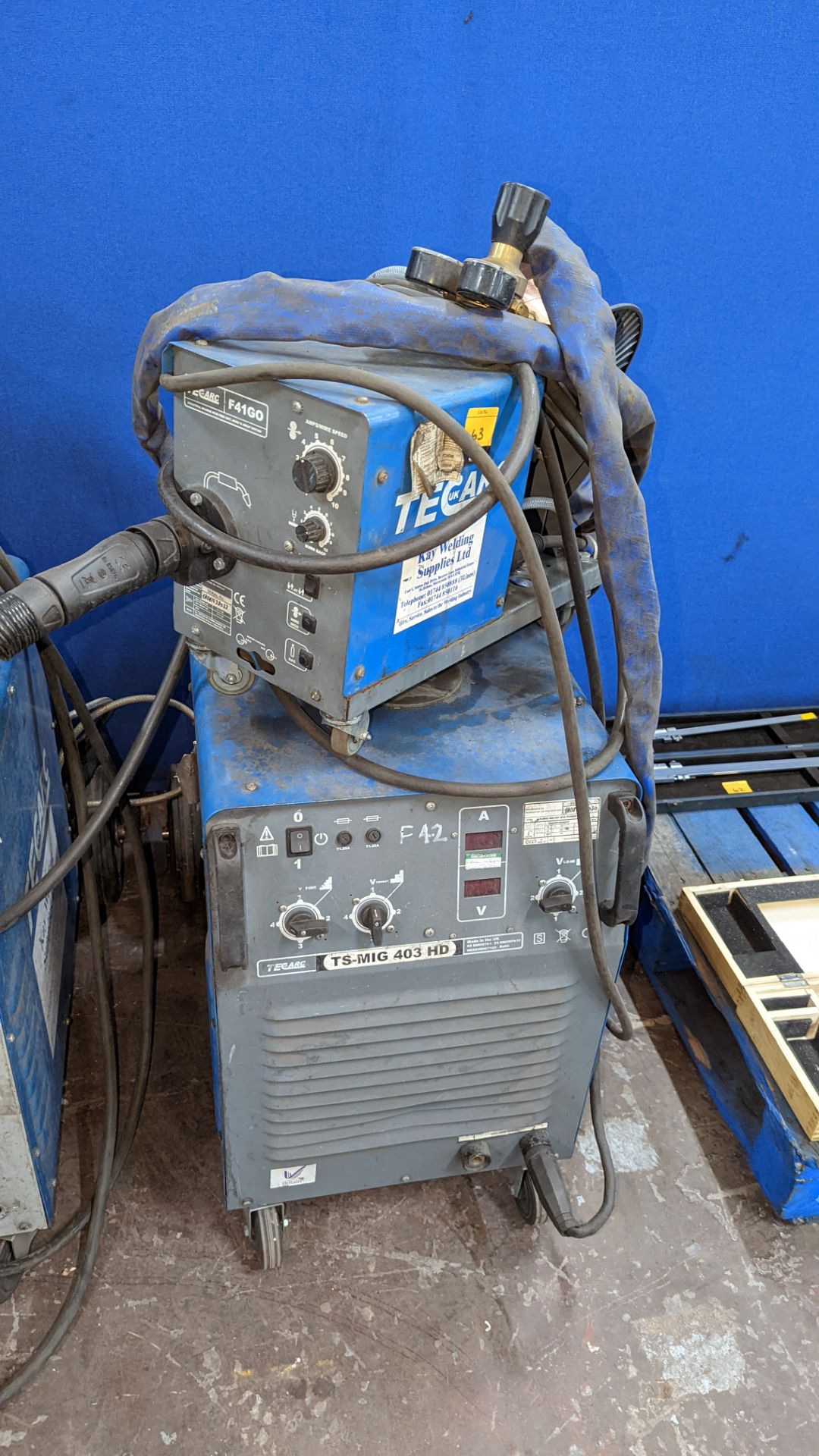 TEC arc welder model TS-MIG403HD plus model F41GO wire feed - Image 3 of 11