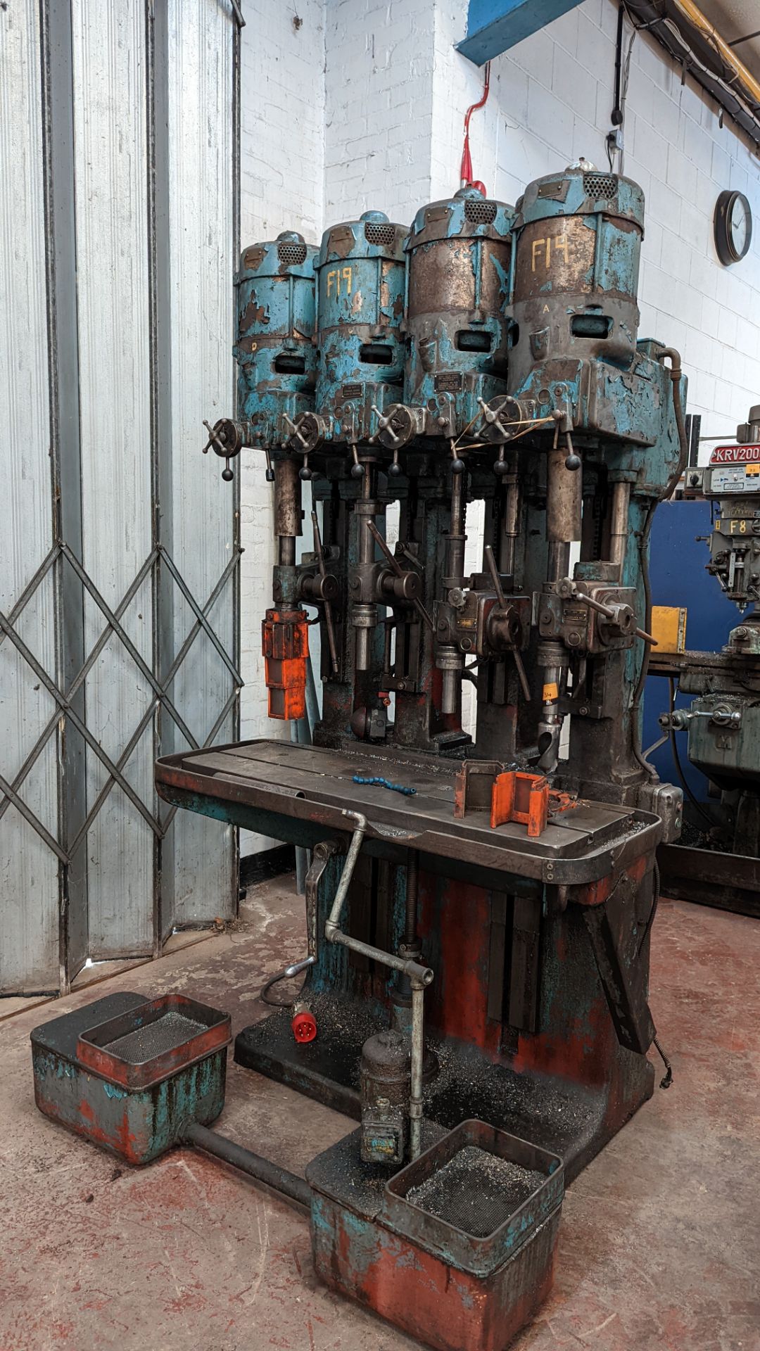 Brookhirst 4-head drill comprising steel table with 4 off Type 450/198M drill heads - Image 2 of 10