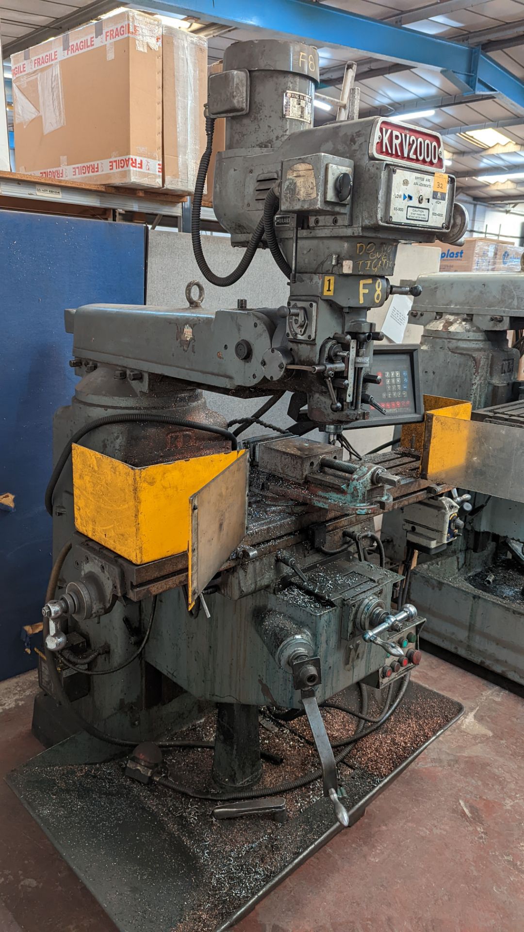 KRV2000 turret milling machine with Newell DP7 DRO & Align CE-500S power feed - Image 13 of 16