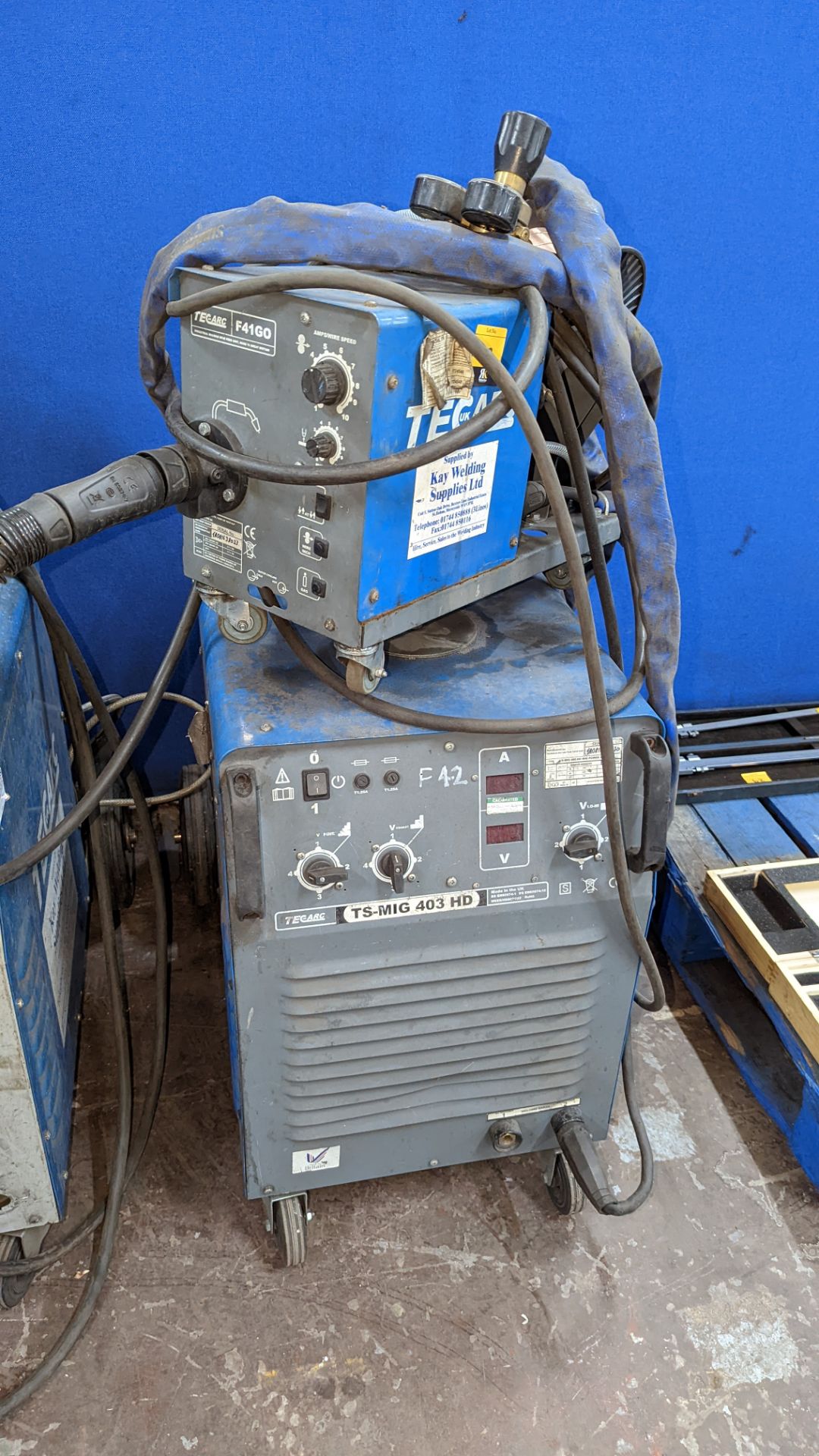 TEC arc welder model TS-MIG403HD plus model F41GO wire feed - Image 4 of 11