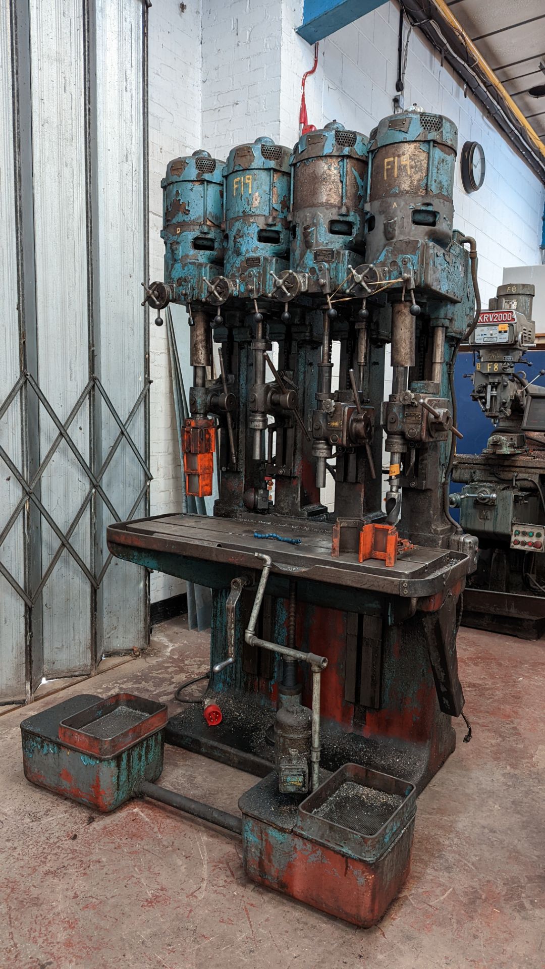 Brookhirst 4-head drill comprising steel table with 4 off Type 450/198M drill heads - Image 3 of 10