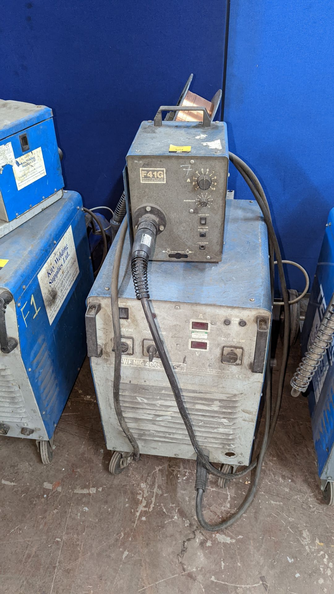 TEC arc welding system, model SWFMIG400S plus model F41G wire feed system