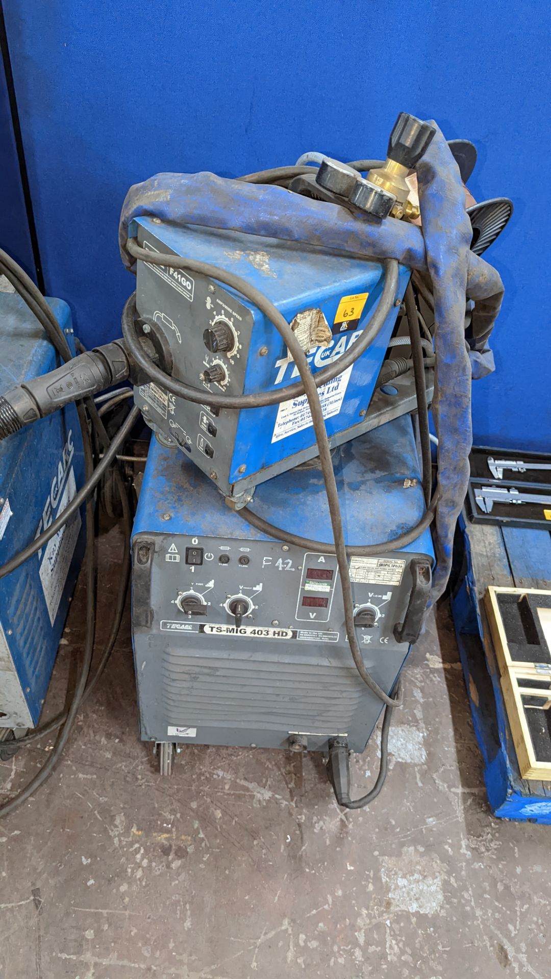 TEC arc welder model TS-MIG403HD plus model F41GO wire feed - Image 10 of 11