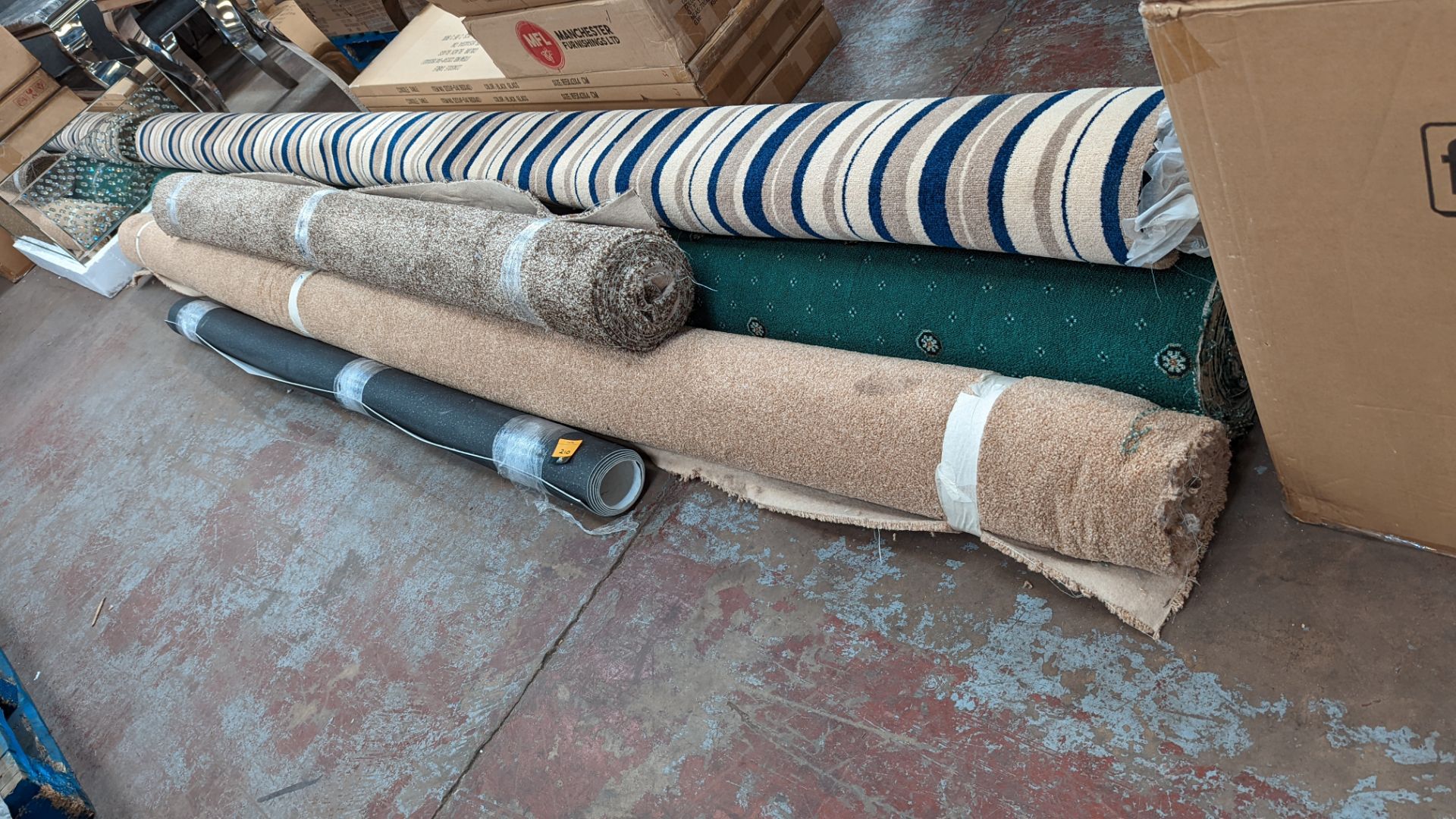 6 part rolls of carpet & other flooring