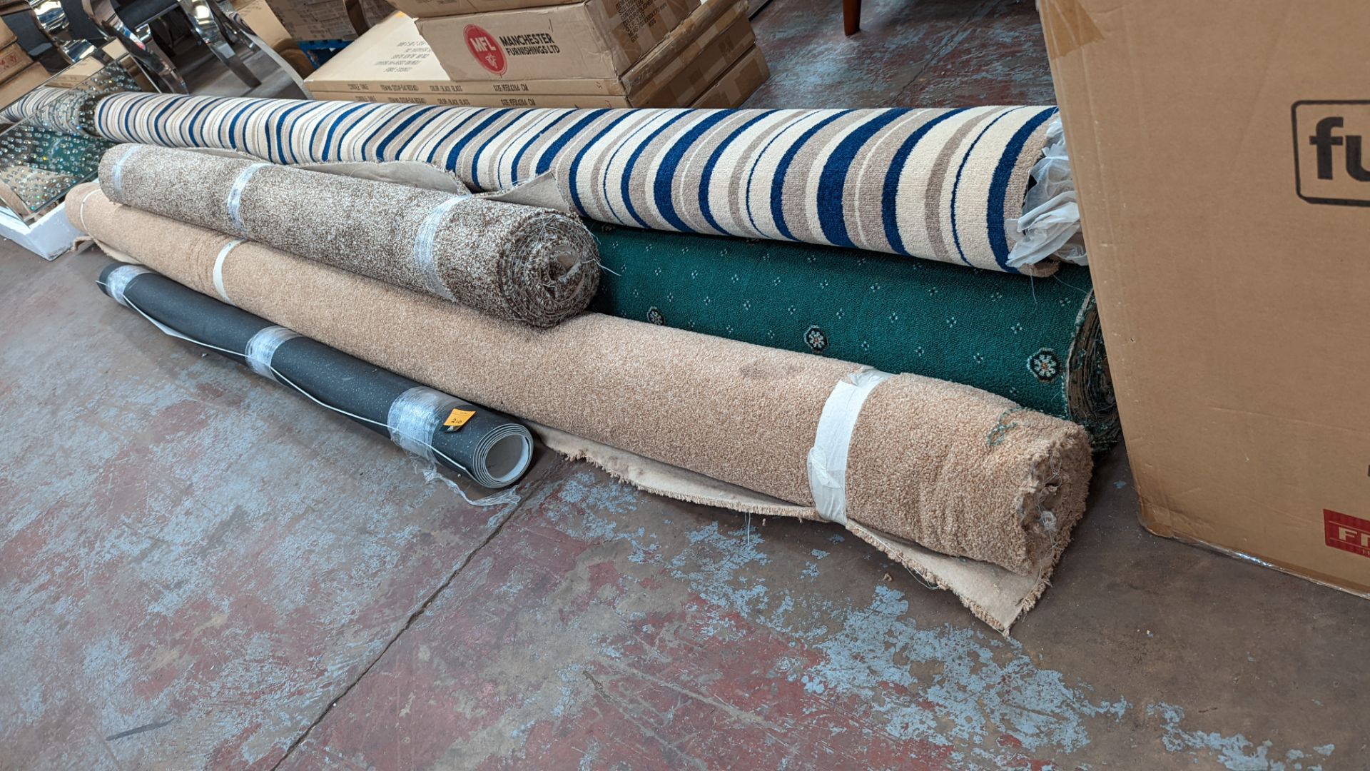 6 part rolls of carpet & other flooring - Image 2 of 12