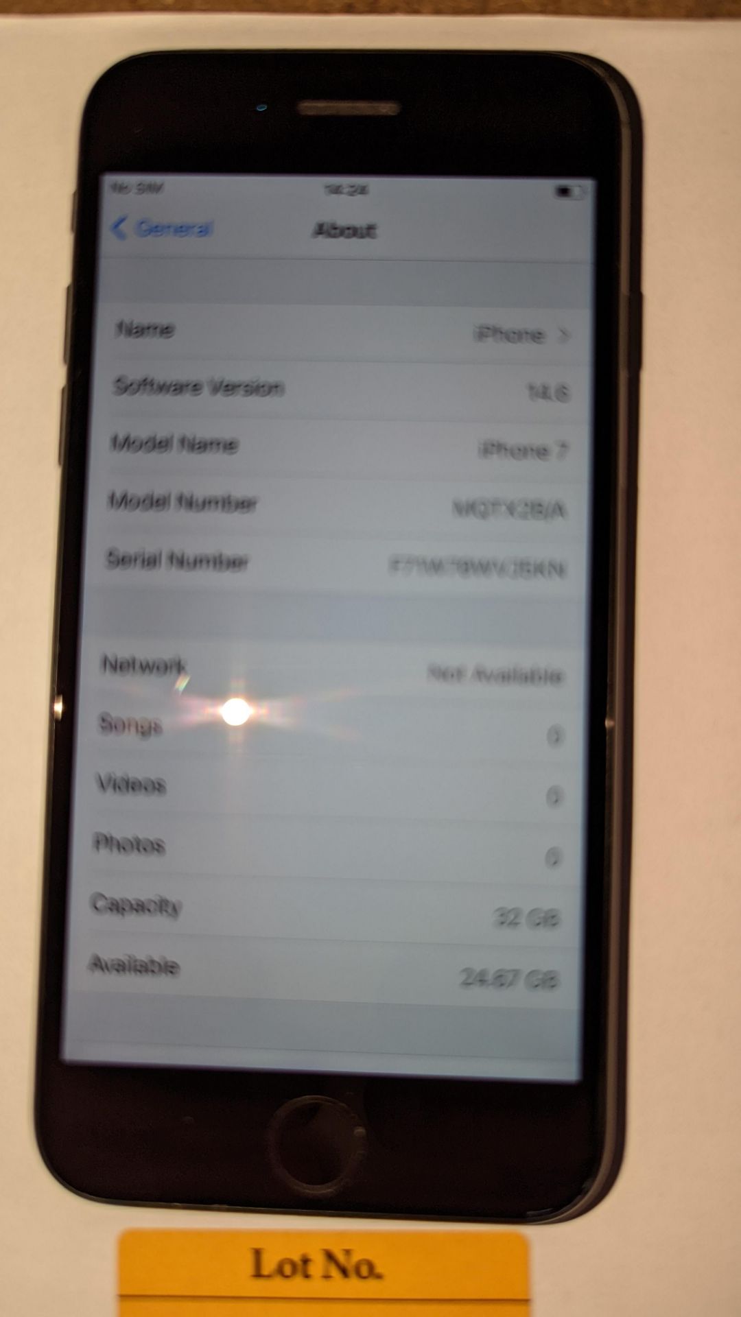 Apple iPhone 7, 32GB capacity, model A1778. No ancillaries or accessories - Image 7 of 11