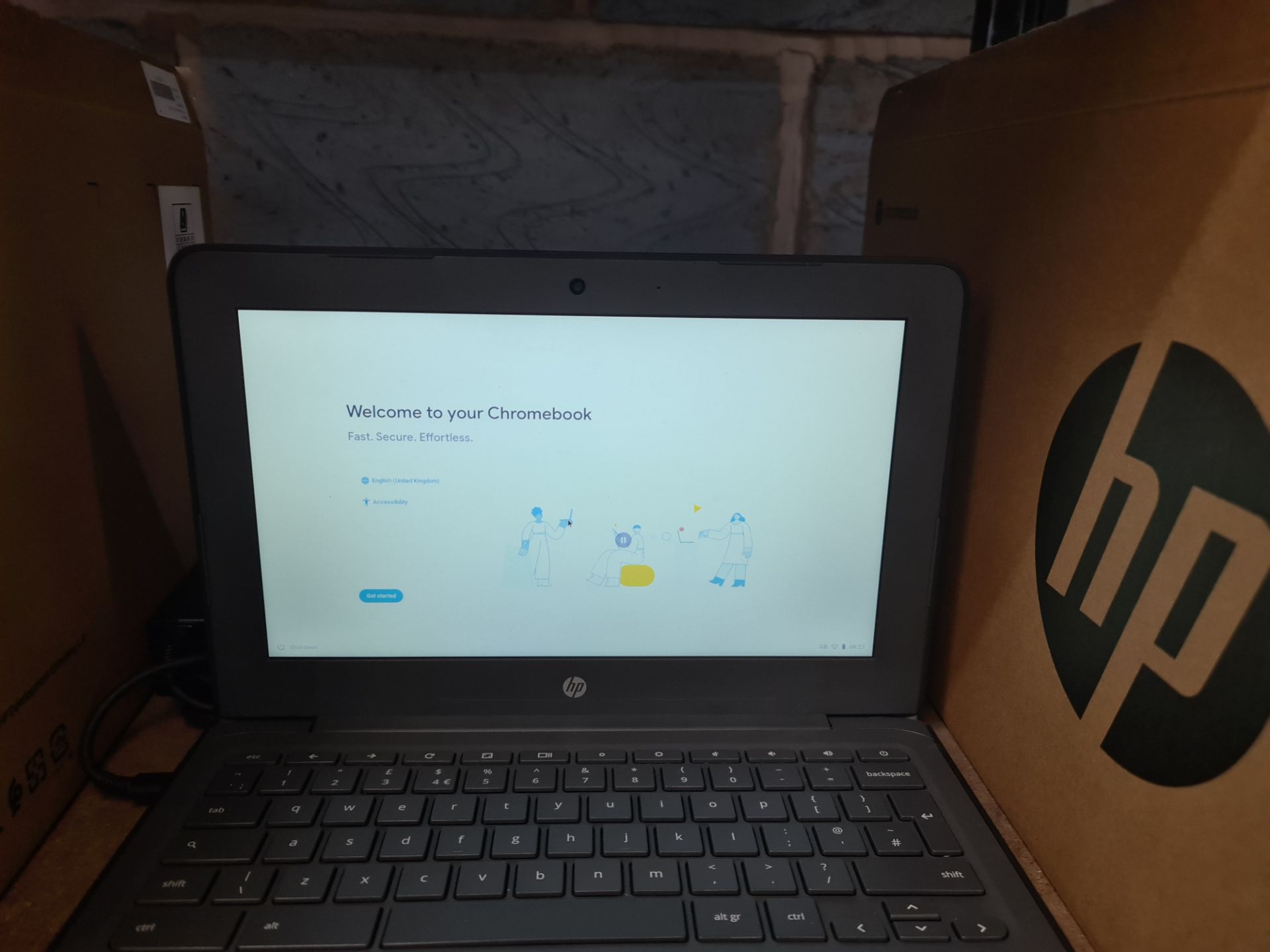 HP Chromebook notebook computer model G6 EE with Intel Celeron N3350 CPU @ 1.1GHz, 4GB RAM. Include - Image 3 of 5