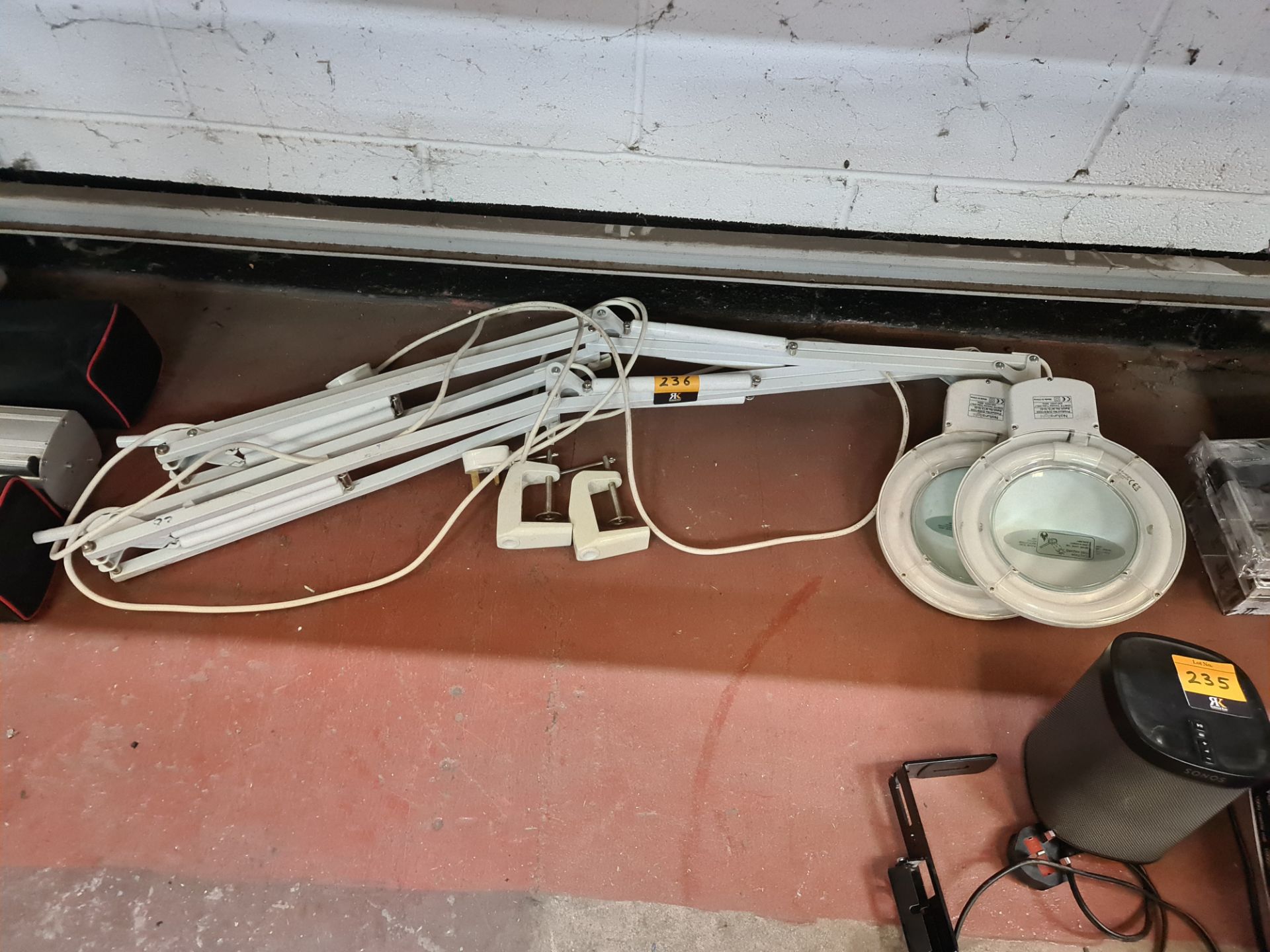 2 off adjustable lamps each including a mounting bracket