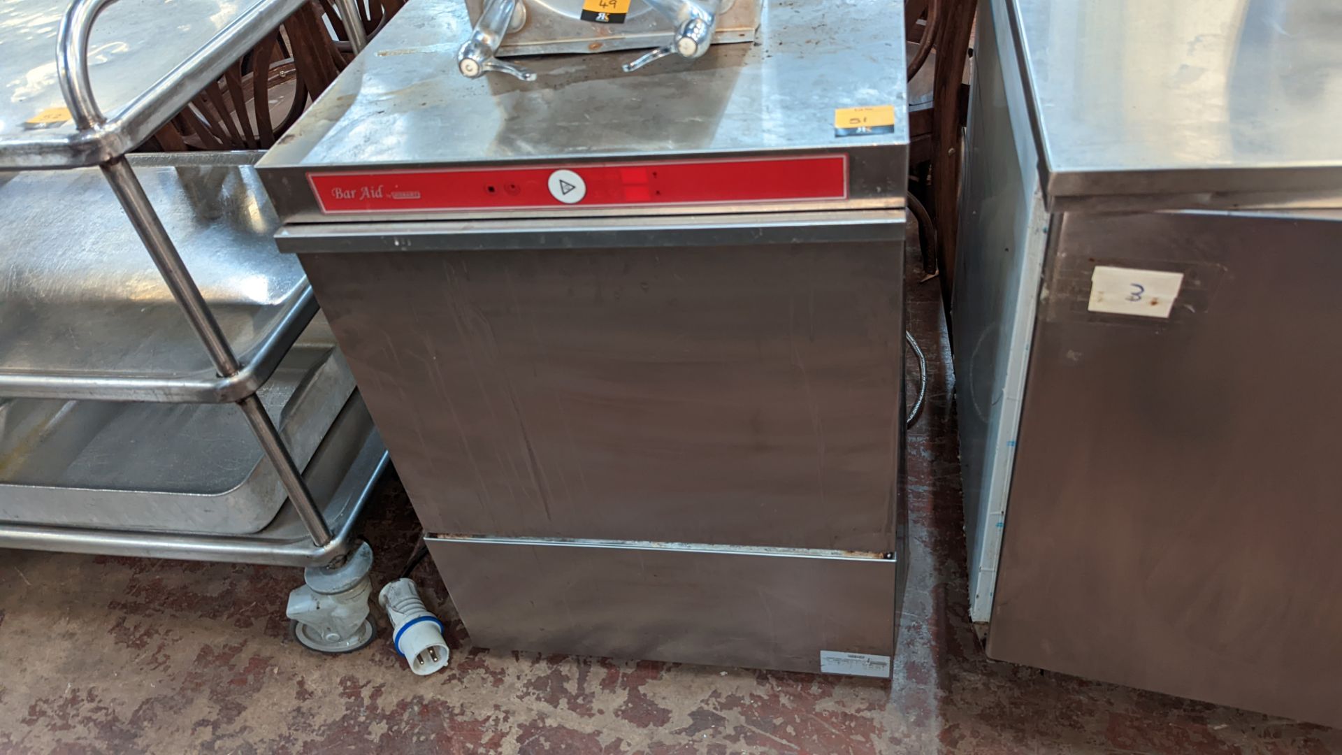 Hobart Bar Aid stainless steel glasswasher