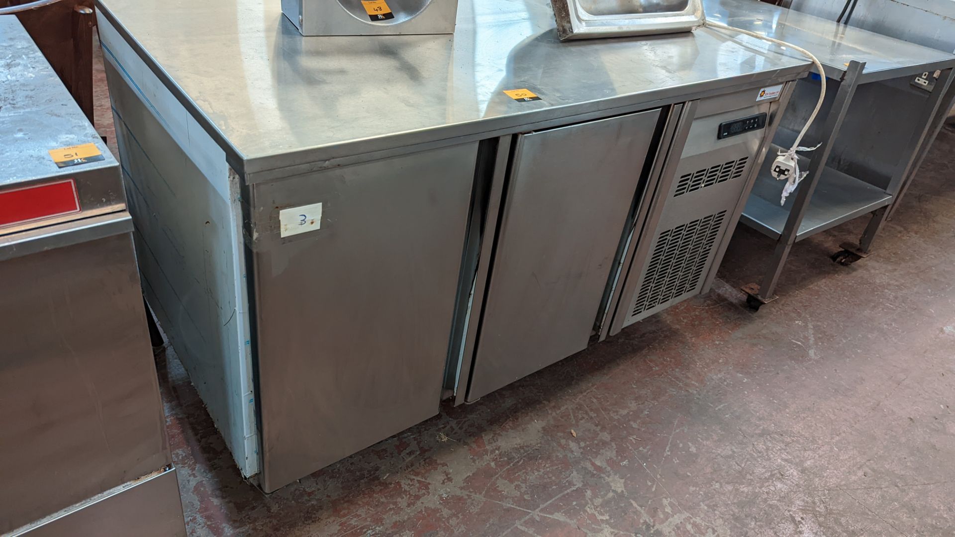 Stainless steel multi-compartment refrigerated prep cabinet - Image 3 of 6