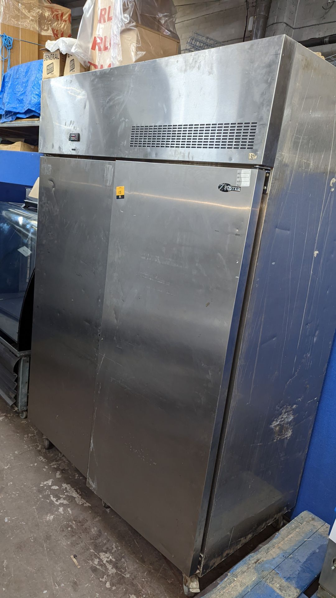 Foster large stainless steel twin door commercial fridge