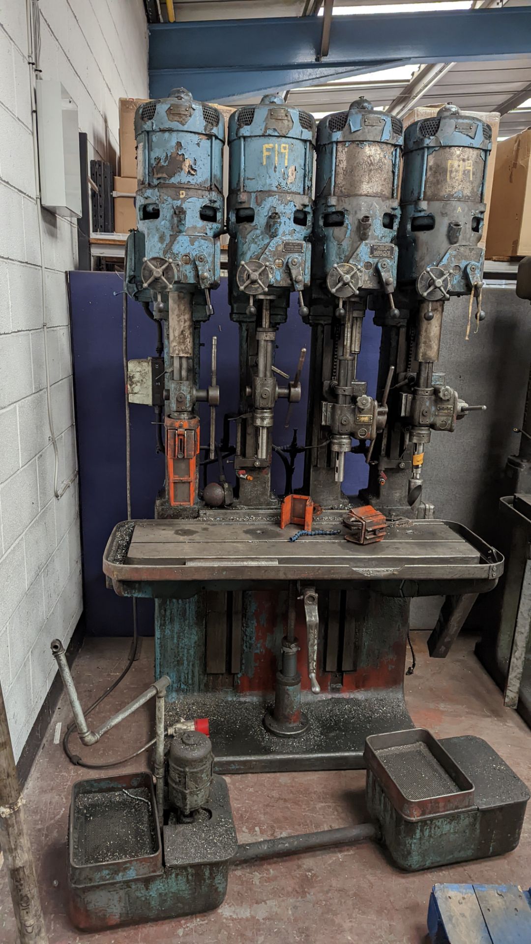 Brookhirst 4-head drill comprising steel table with 4 off Type 450/198M drill heads - Image 3 of 10