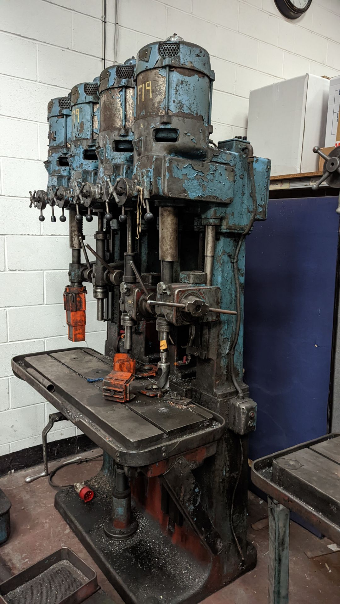 Brookhirst 4-head drill comprising steel table with 4 off Type 450/198M drill heads - Image 9 of 10