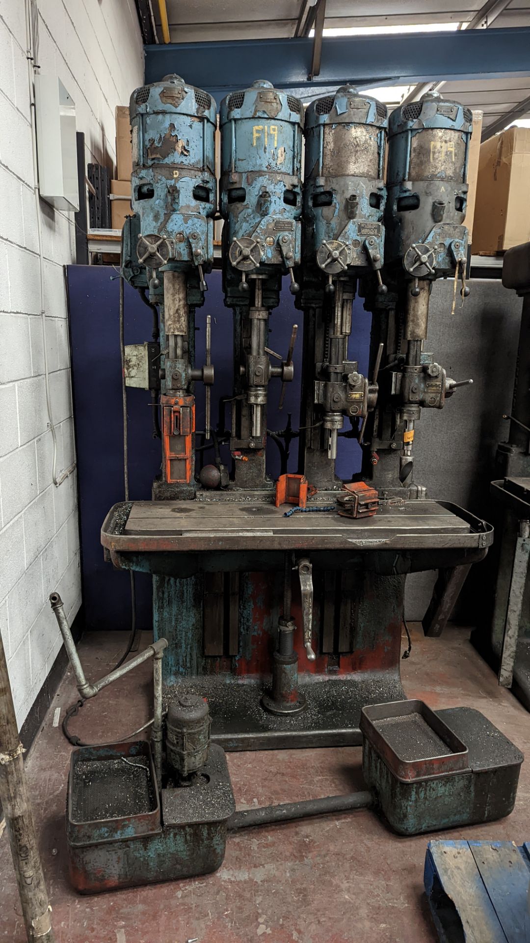 Brookhirst 4-head drill comprising steel table with 4 off Type 450/198M drill heads - Image 2 of 10