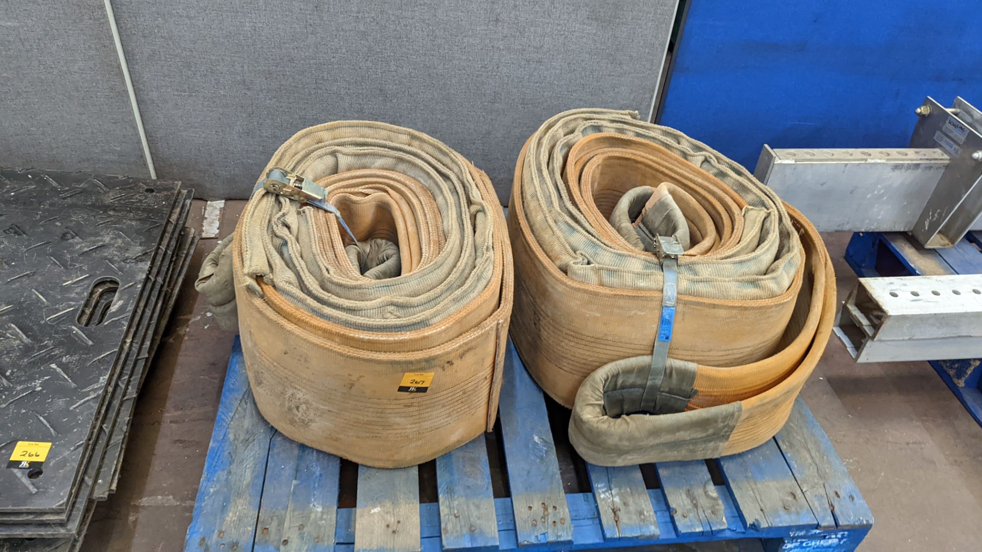 Pair of very heavy-duty lifting boat slings - each sling is wrapped & strapped separately & this lot - Image 2 of 4