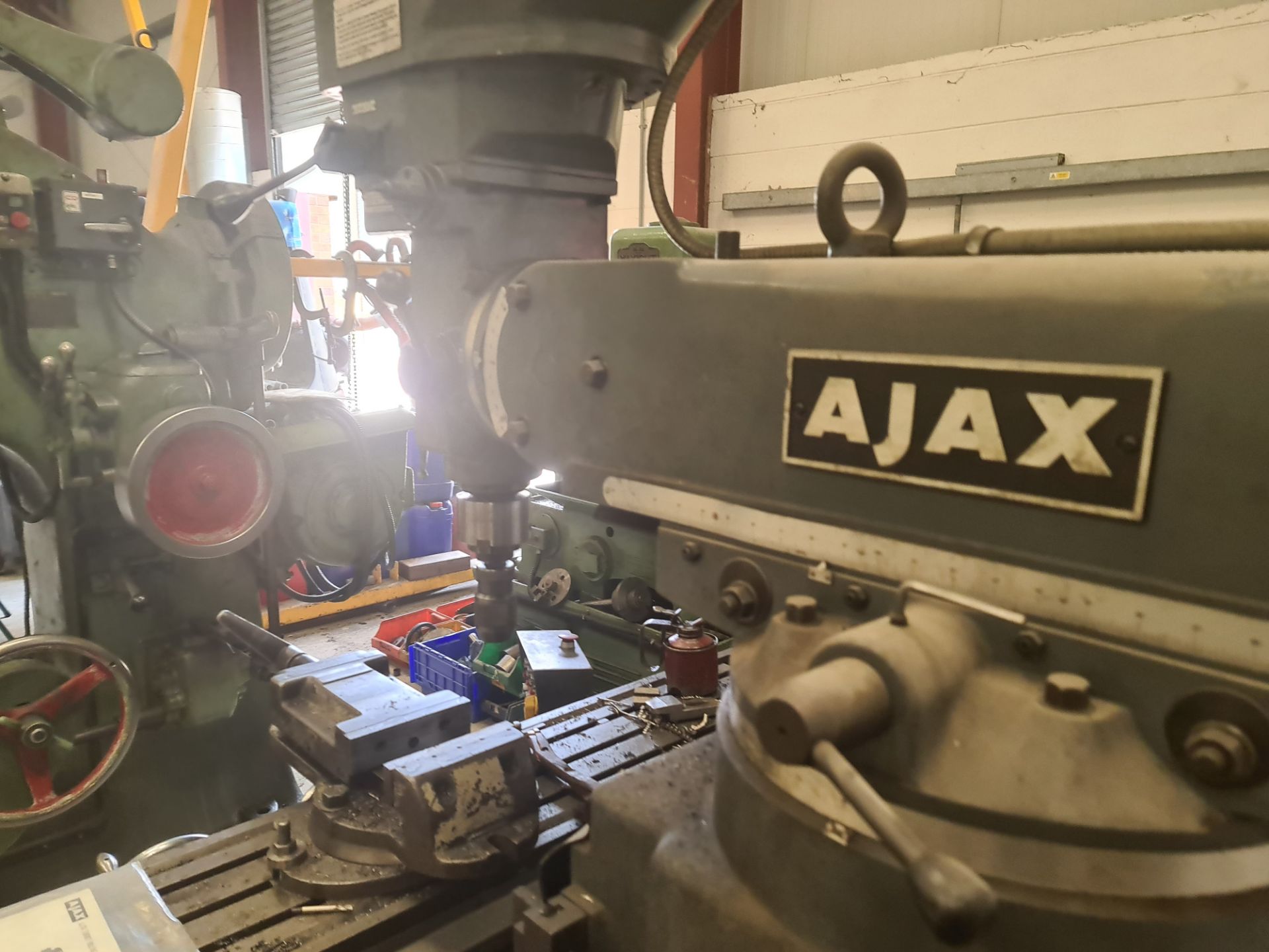 Ajax turret milling machine (type & serial number 23271 B 22260) with Sony DRO, including the 2 tabl - Image 30 of 41