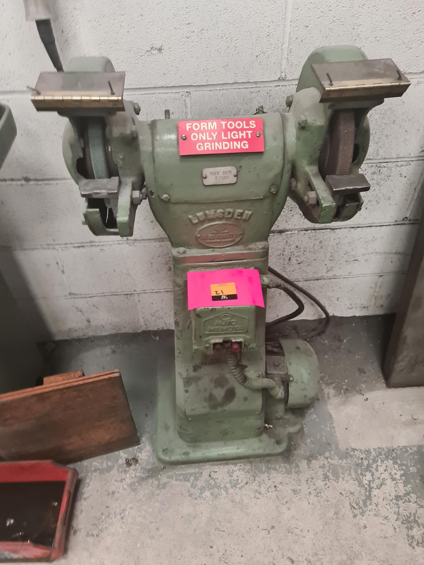 Alfred Herbert floor standing twin grinder