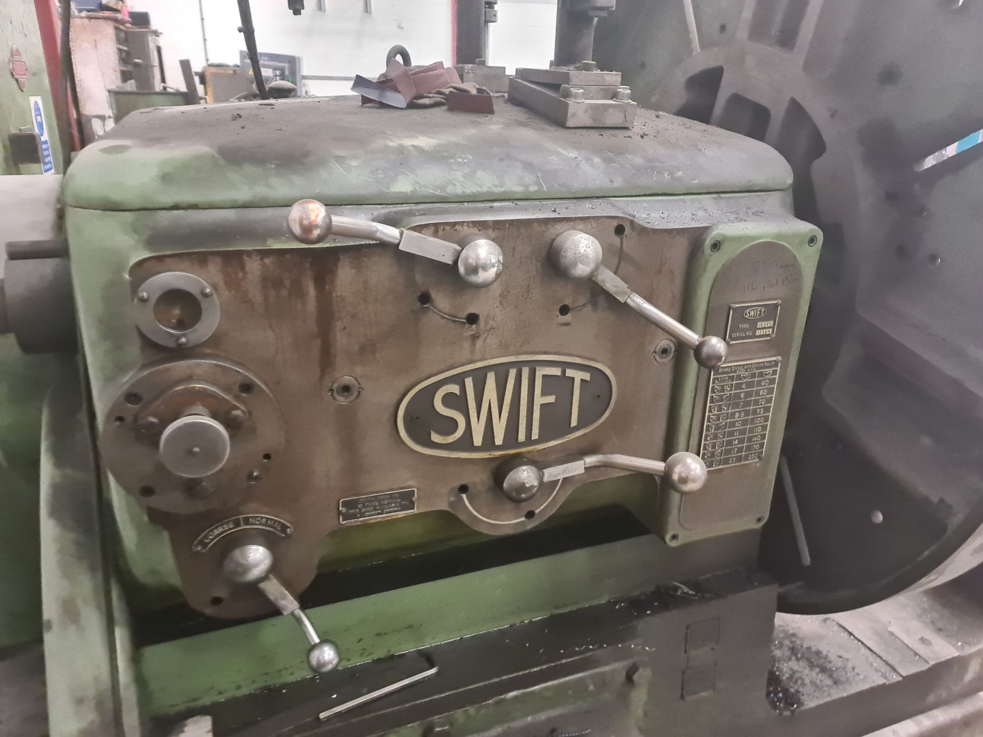 Swift type 16SV5 facing lathe fitted with Anilam Mini Wizard DRO. The power supply for this machine - Image 9 of 41