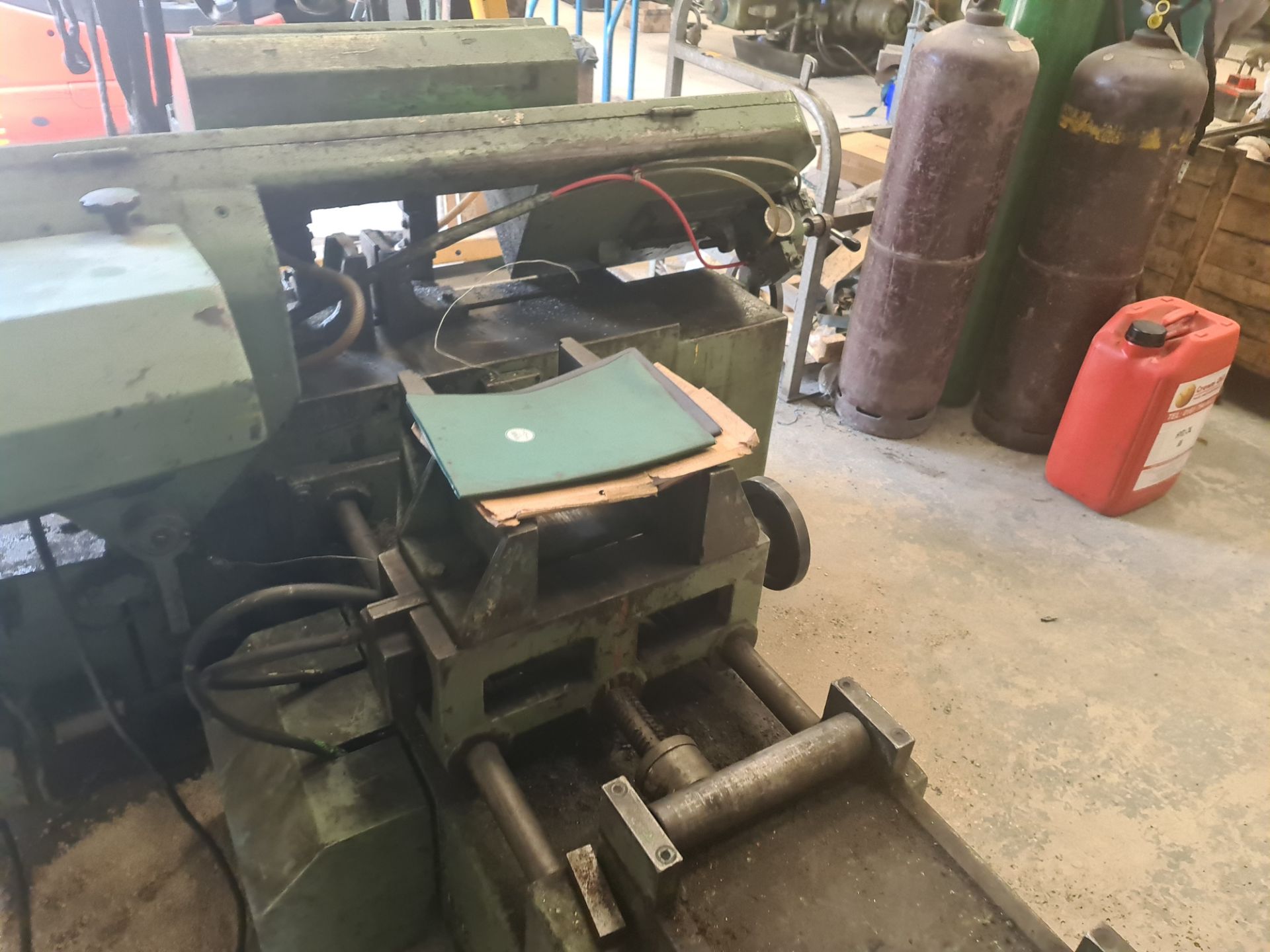 Fendo model 250A automatic horizontal band saw including feeder affixed to the rear of same - Image 11 of 29