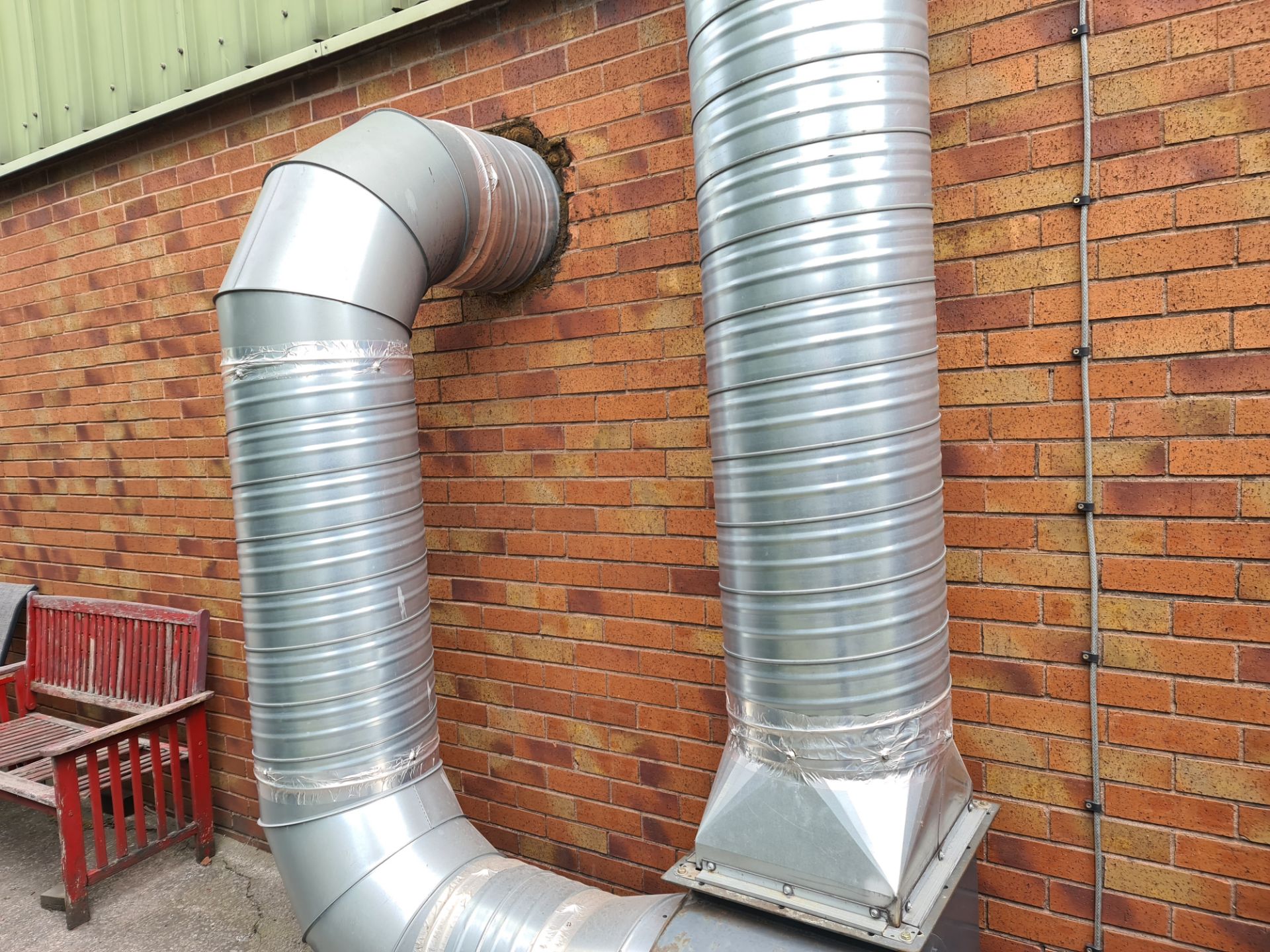 Extraction system comprising externally mounted motor & ducting, internally mounted ducting, 2 off w - Image 13 of 18