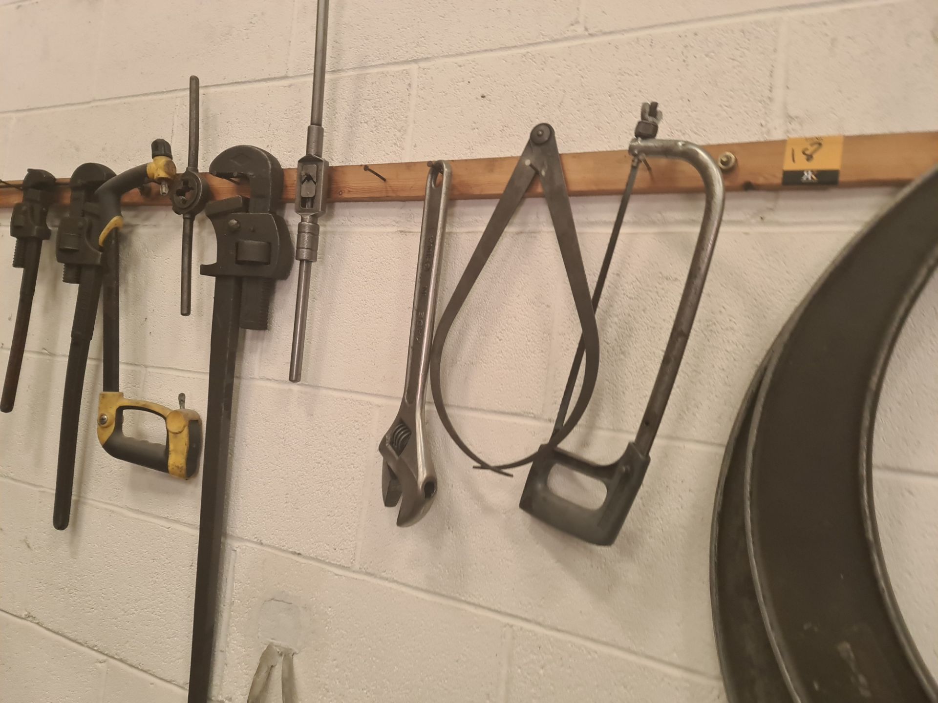 The contents of a wall mounted rack of tools, measuring equipment & more - Image 3 of 4