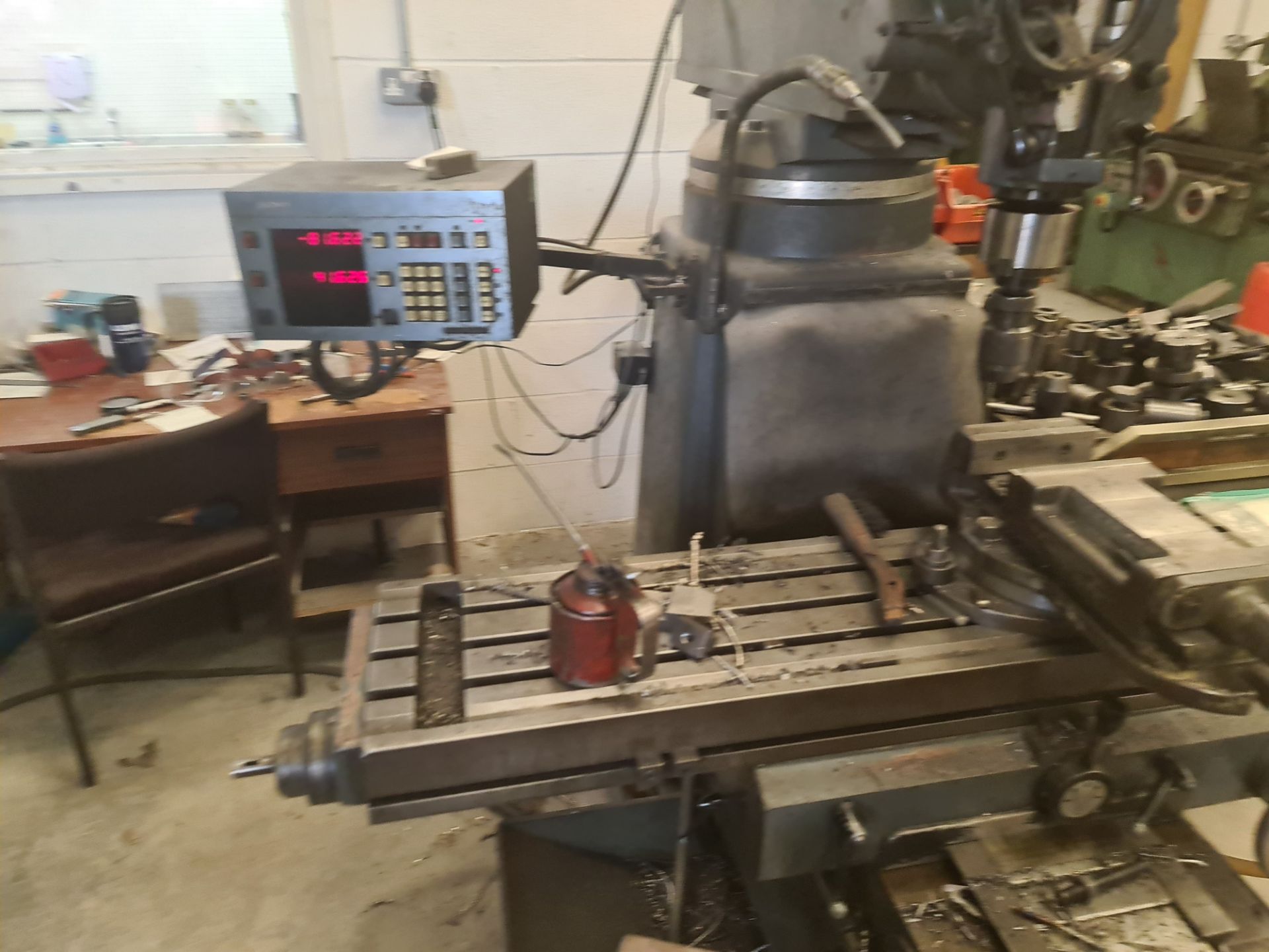 Ajax turret milling machine (type & serial number 23271 B 22260) with Sony DRO, including the 2 tabl - Image 2 of 41