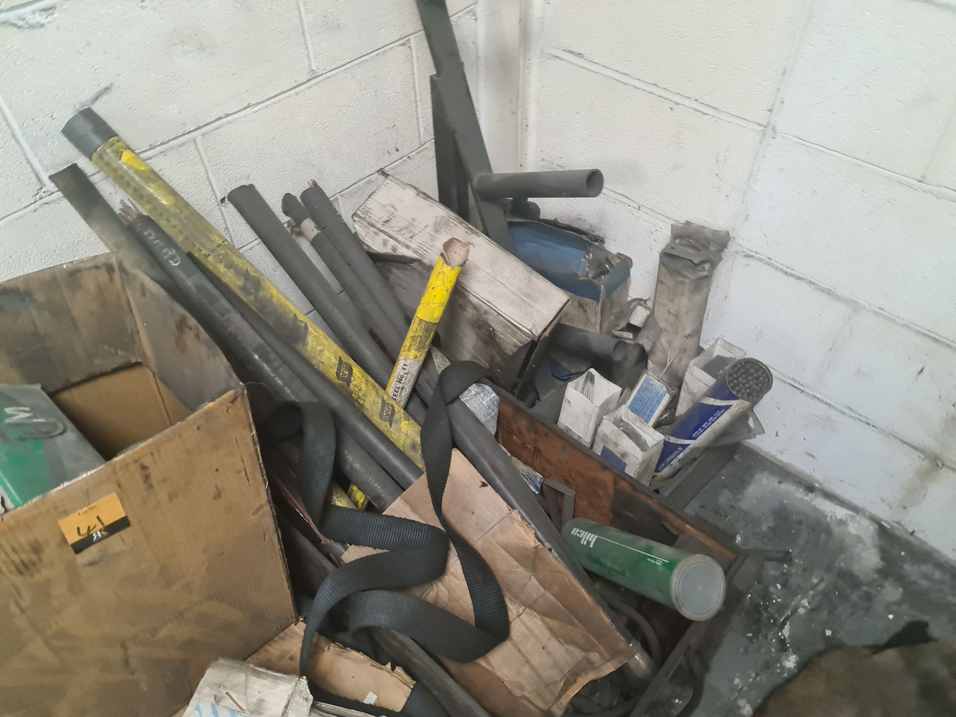 The contents of a corner of the room comprising large quantity of welding consumables as pictured - Image 12 of 12