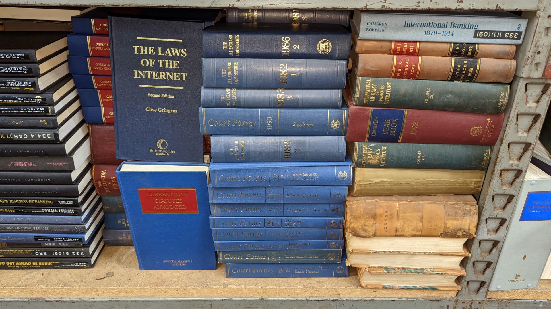 Large quantity of books comprising the total contents of a bay. Includes Statute Books, Cash Is Kin - Image 6 of 6