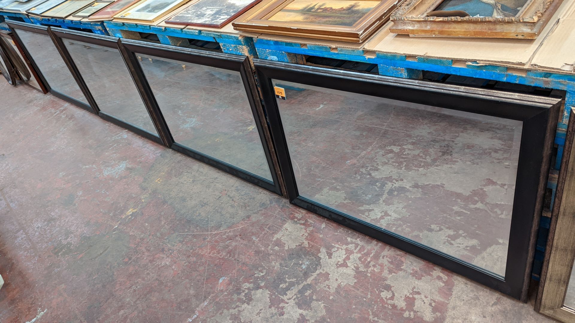 4 off framed rectangular mirrors