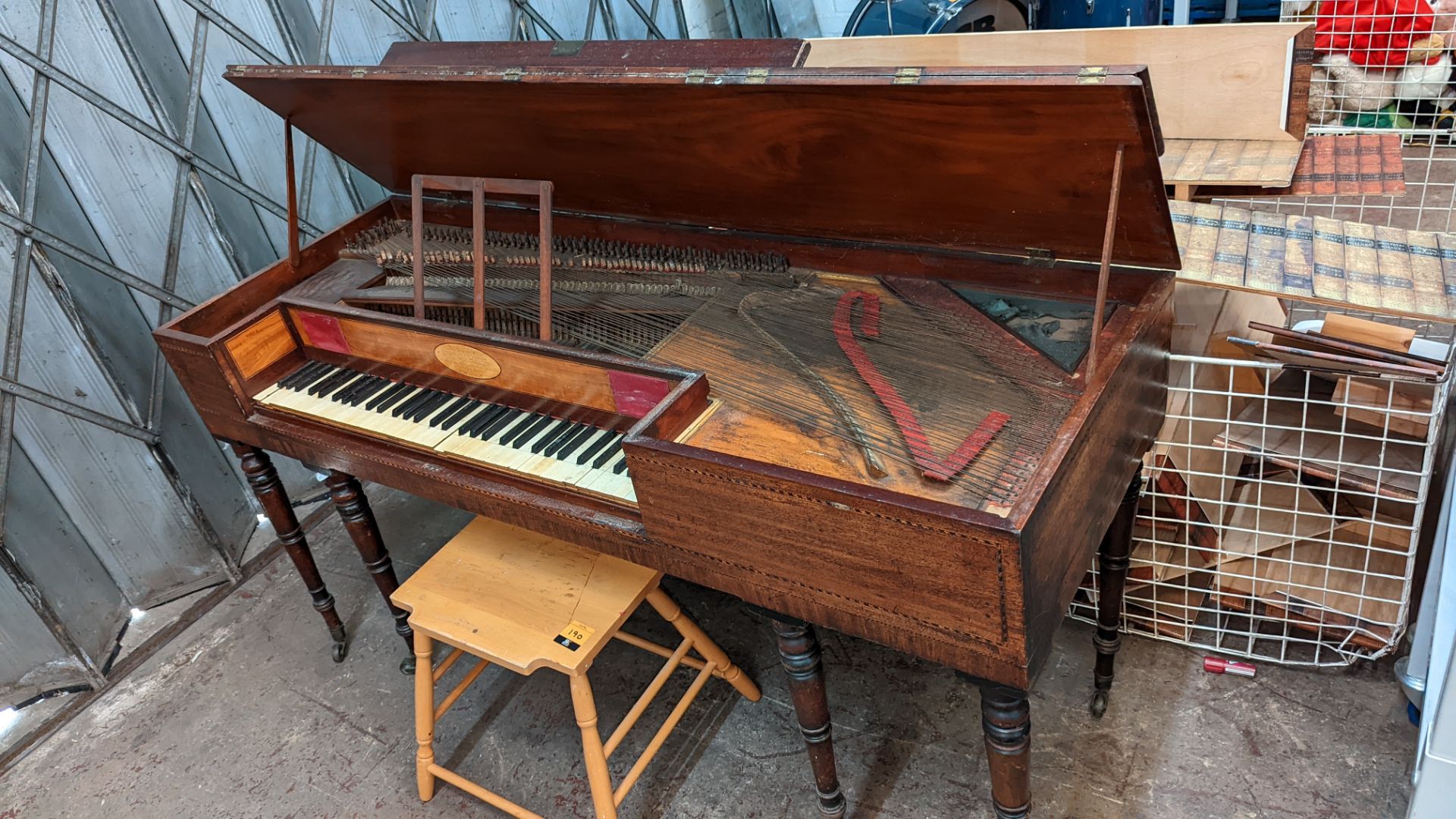 Piano. Label reads: R Jones & Co, upright grand & square, piano forte makers, to his Royal Highness - Image 3 of 10