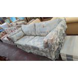 Large sofa with damask fabric cover