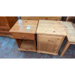 2 off Victorian wood stripped pine cabinets