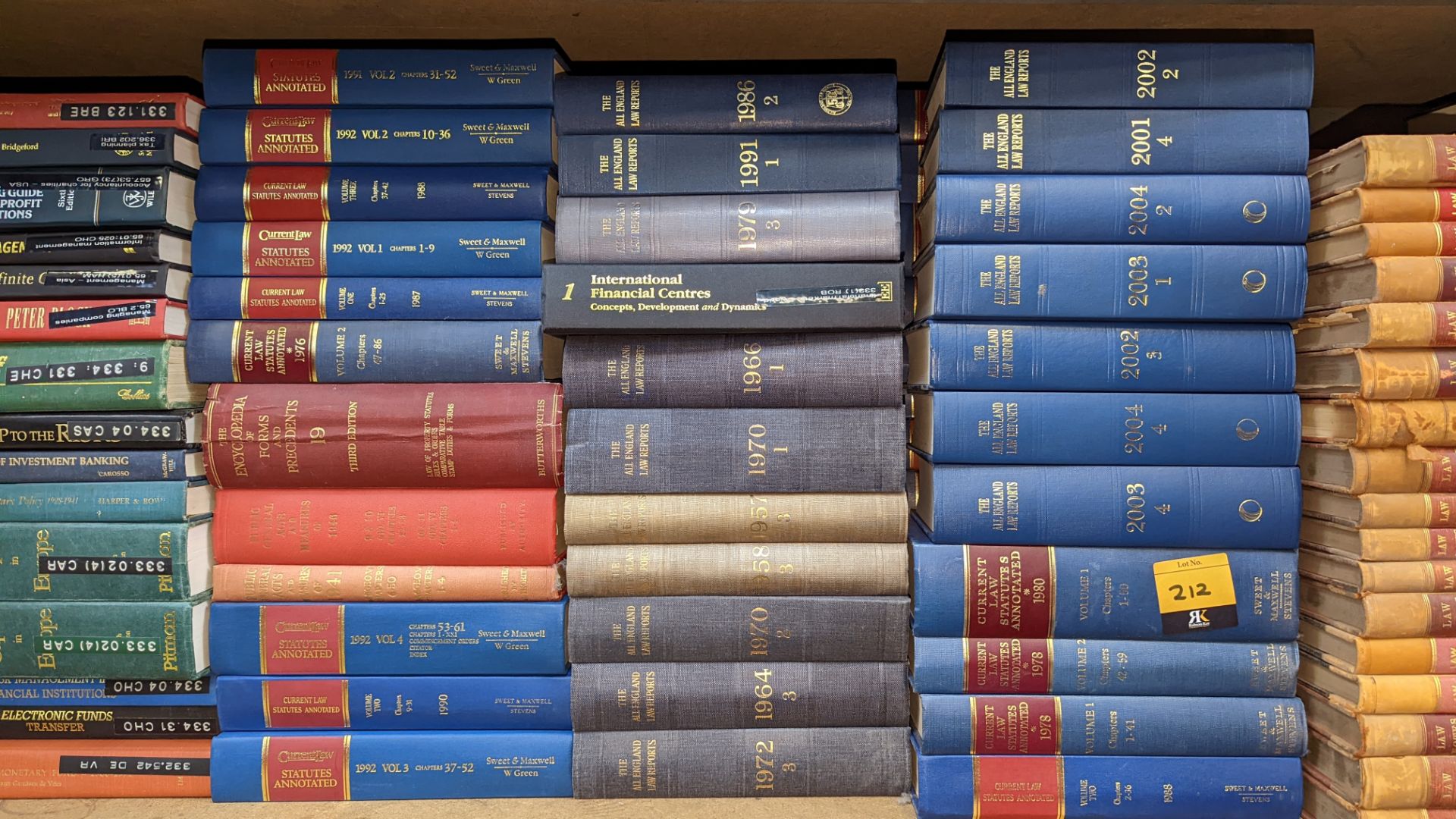 Large quantity of books comprising the total contents of a bay. Includes Statutes, Law Reports, Law - Image 4 of 6