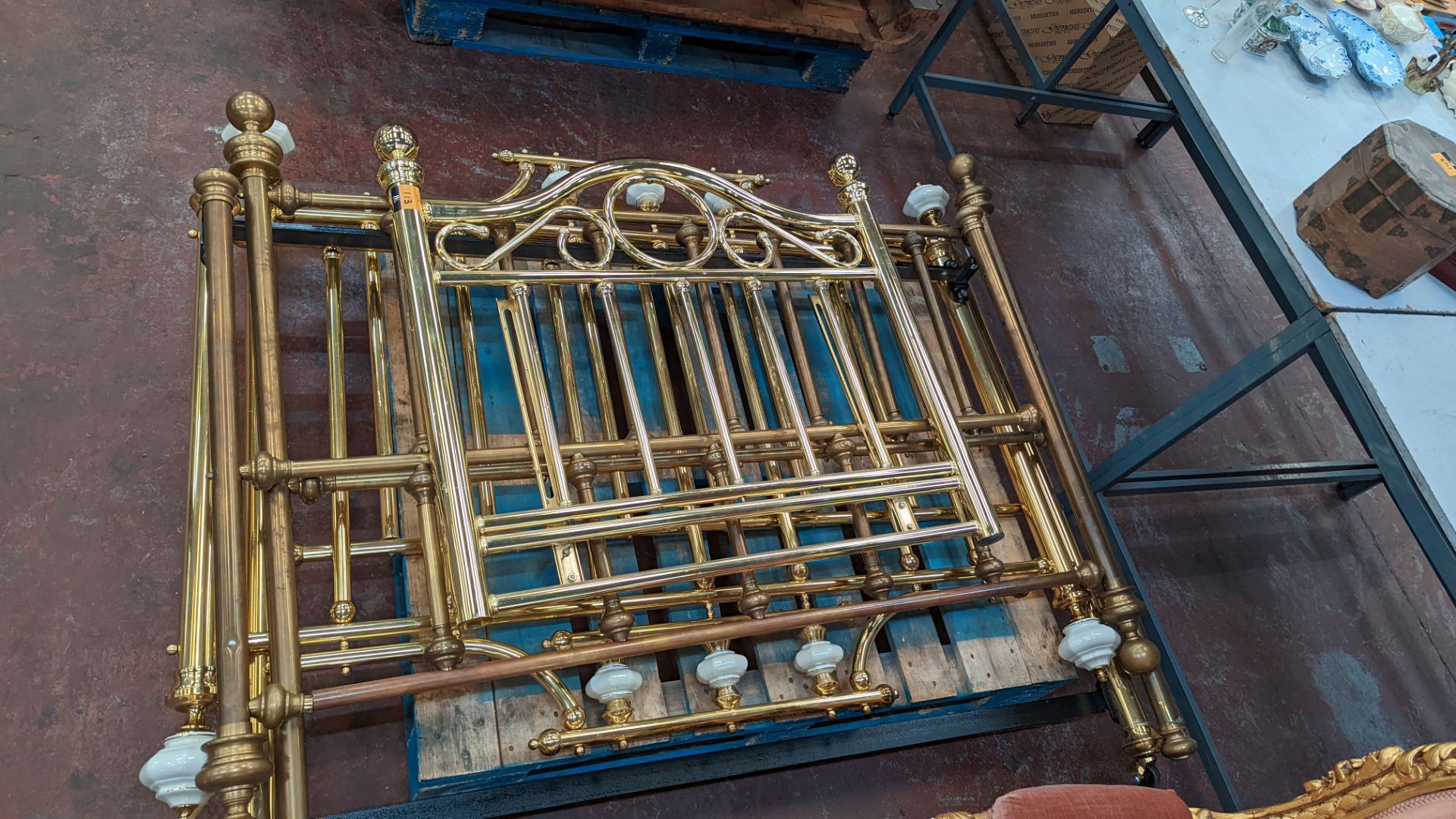 Stack of Victorian style bedsteads & similar. NB successful bidder must remove all - Image 5 of 5