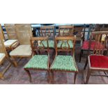 Set of 4 reproduction chairs with lyre backs