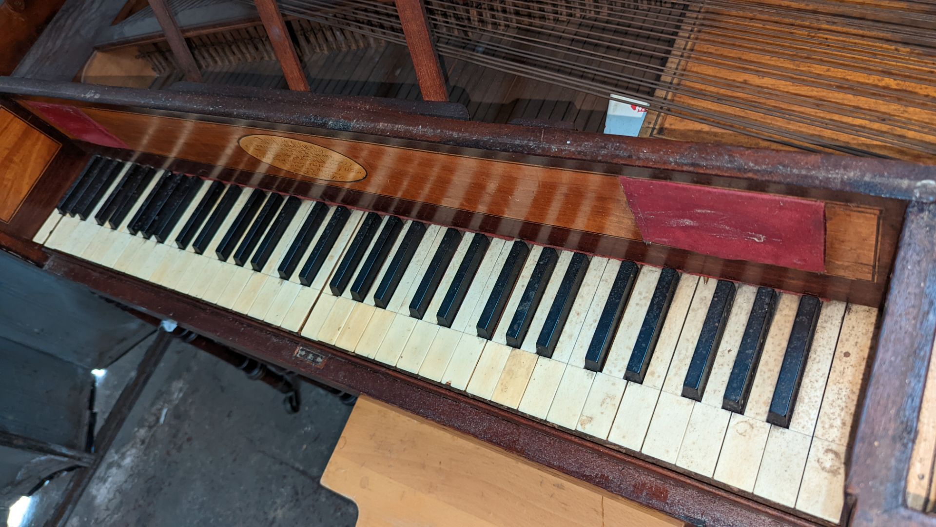 Piano. Label reads: R Jones & Co, upright grand & square, piano forte makers, to his Royal Highness - Image 7 of 10