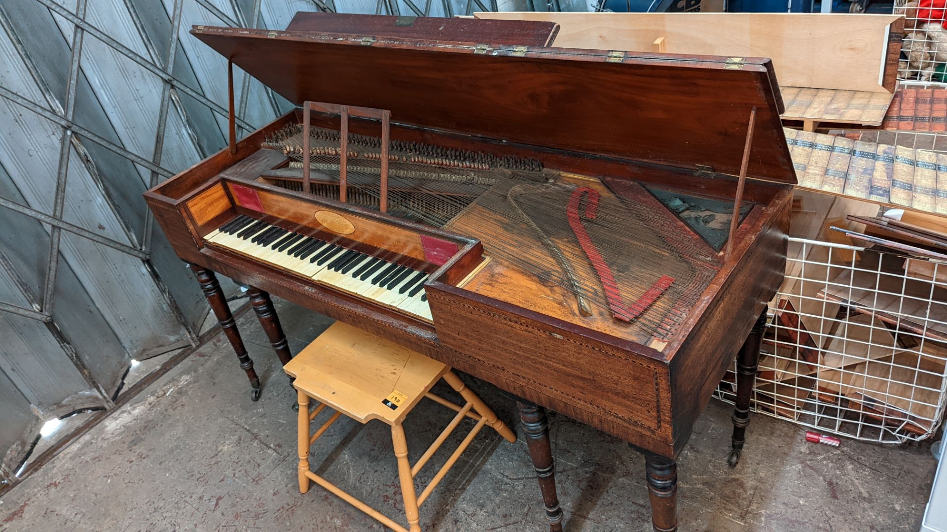 Piano. Label reads: R Jones & Co, upright grand & square, piano forte makers, to his Royal Highness - Image 2 of 10