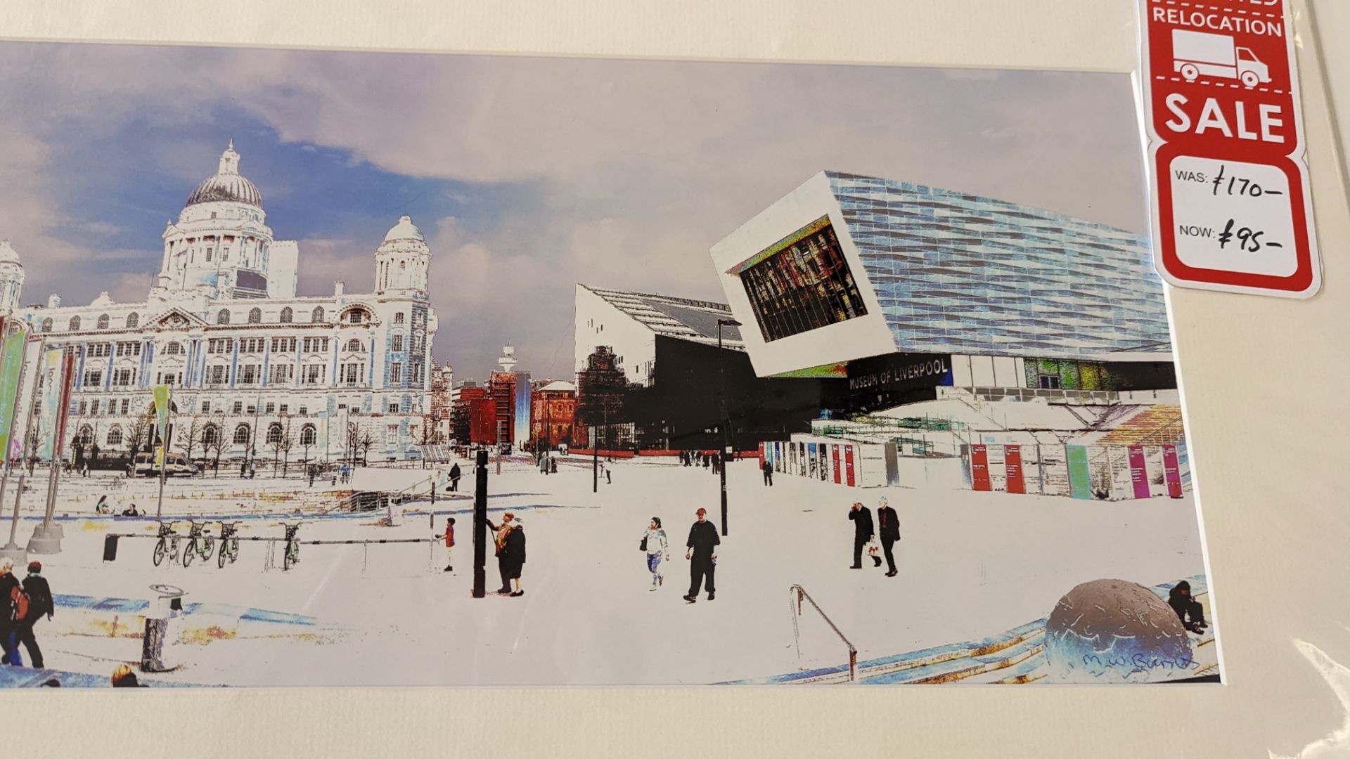 Limited edition print, no. 11/300, of Liverpool scene by M W Burns. Original selling price £170. In - Image 5 of 11