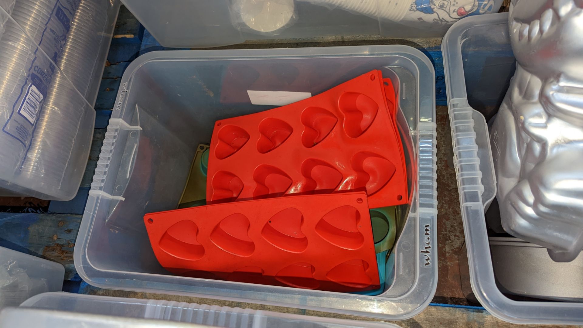 Contents of a crate of large novelty cake moulds in a style of sports shirts, unicorn, heart, dinosa - Image 6 of 6