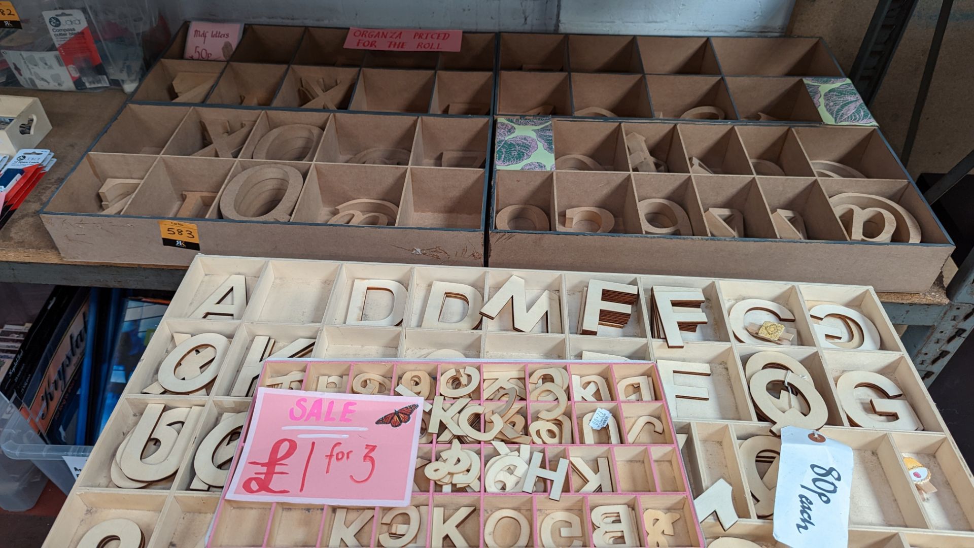 Large quantity of wooden letters & numbers in 3 different sizes - this lot comprises 2 boxes & their - Image 8 of 8