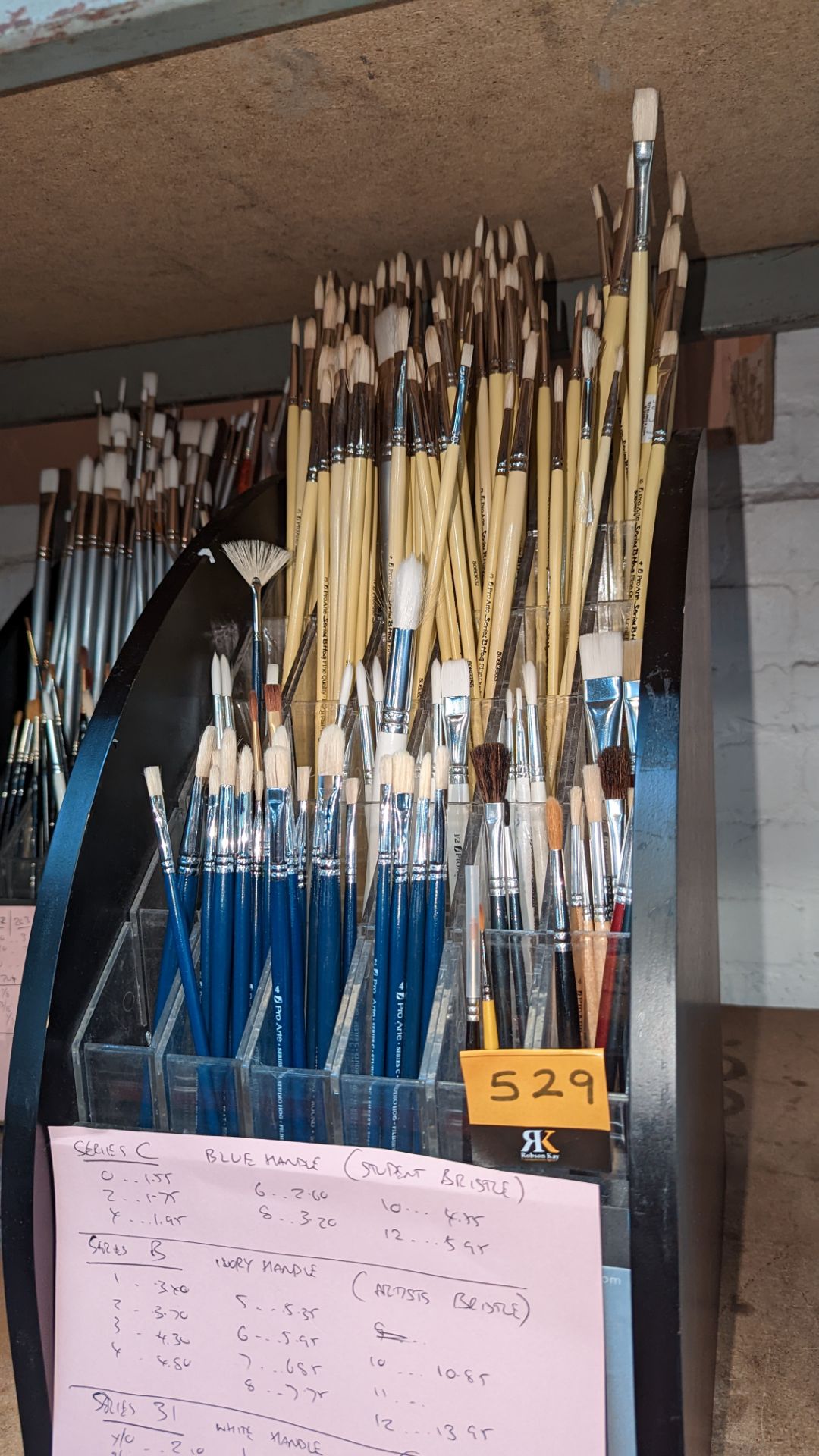 Quantity of paintbrushes comprising stand & contents - Image 3 of 6