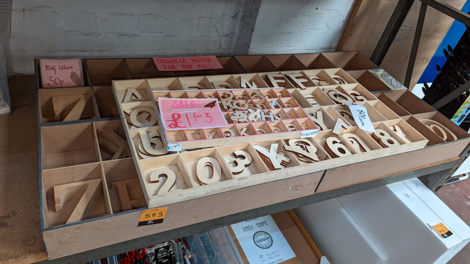 Large quantity of wooden letters & numbers in 3 different sizes - this lot comprises 2 boxes & their