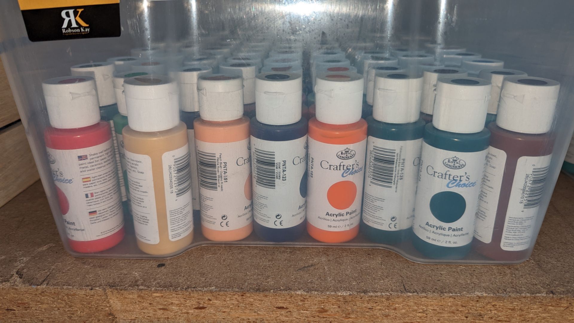 85 bottles of Crafter's Choice acrylic paint in assorted colours - 59ml bottles - Image 3 of 6