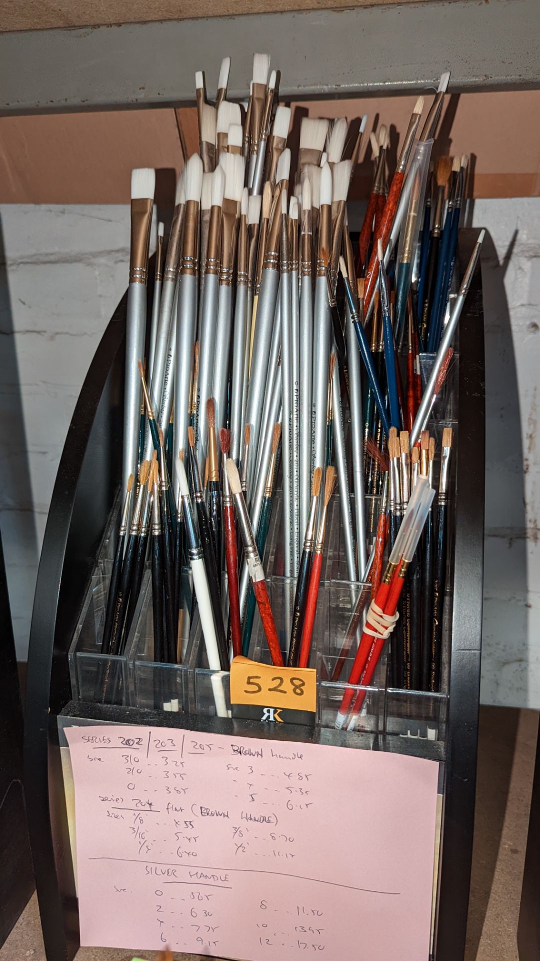 Quantity of paintbrushes comprising stand & contents - Image 3 of 7