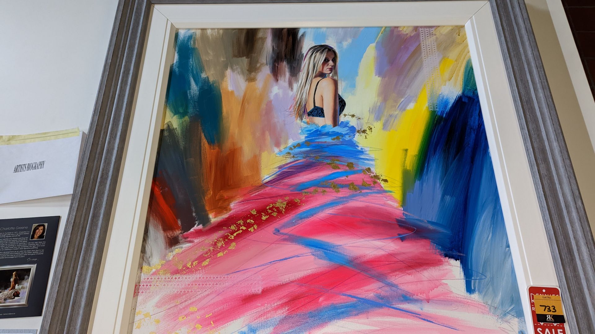 Framed modern/contemporary painting of a lady by C Green. Originally priced at £1,195. Dimensions in - Image 14 of 18