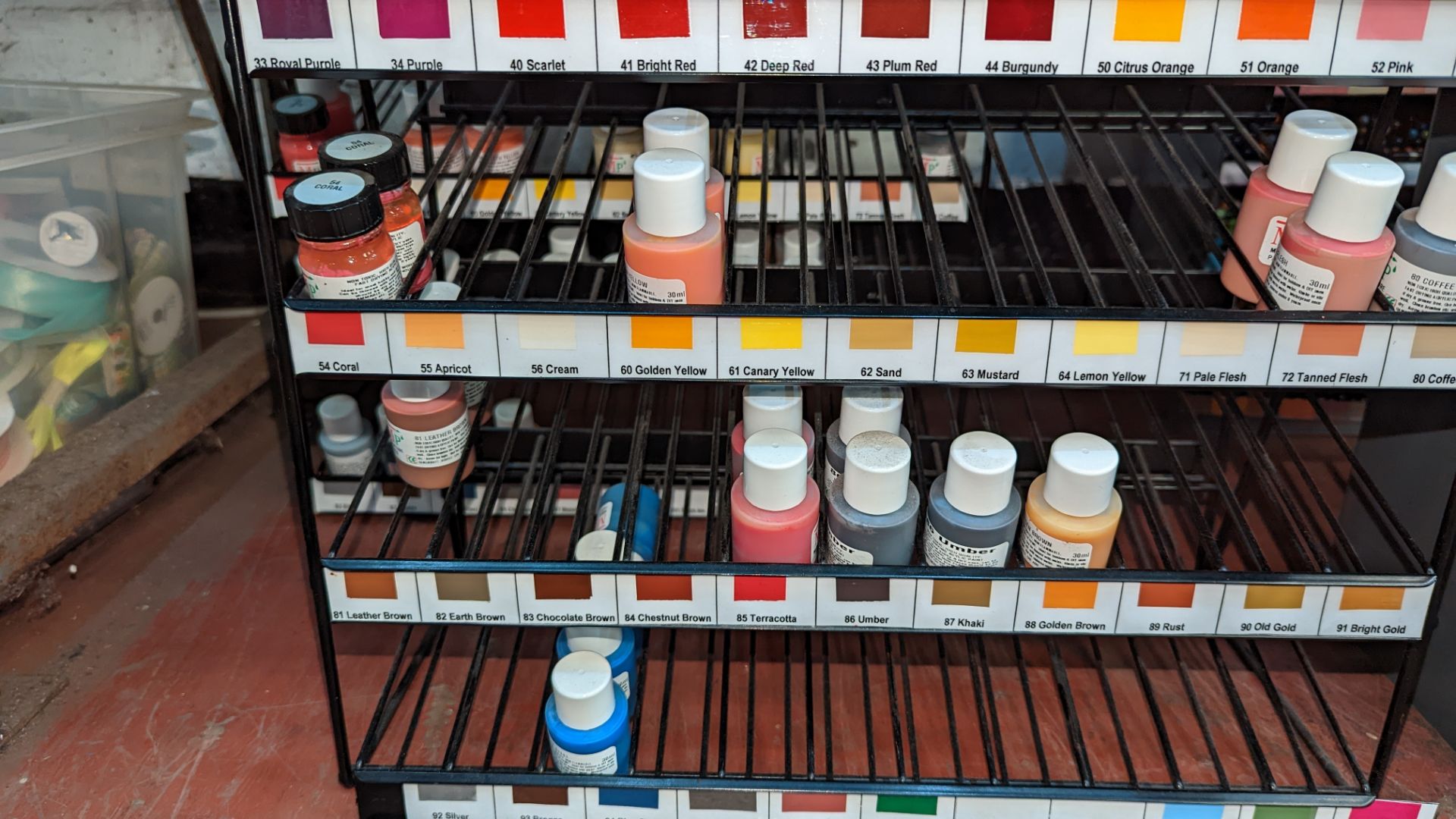 2 stands & their contents comprising a large quantity of miniature paints - Image 6 of 9